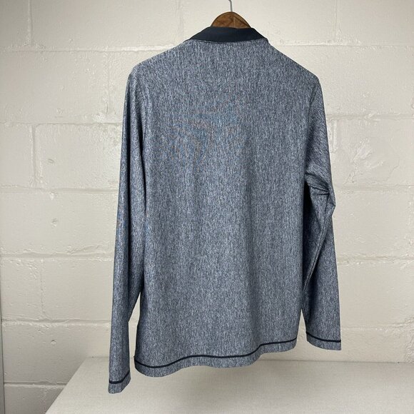 Antigua Milwaukee Brewers MLB Quarter Zip Mens Size Large Blue Gray Retro Logo - Picture 4 of 6